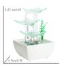Ceramic and Glass Tabletop Fountain for Indoor and Home Decoration Table Desk Office Patio White view 2