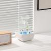Ceramic and Glass Tabletop Fountain for Indoor and Home Decoration Table Desk Office Patio White view 3