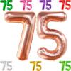 KatchOn Giant Rose Gold 75 Balloon Numbers - 40 Inch | Rose Gold 75th Birthday Balloons, 75th Birthday & Anniversary Decorations view 1