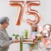 KatchOn Giant Rose Gold 75 Balloon Numbers - 40 Inch | Rose Gold 75th Birthday Balloons, 75th Birthday & Anniversary Decorations view 3