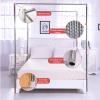 Foreate Canopy Bed Frame Stainless Steel Full Size Bed Canopy Frame & Bed Poles, Fit for Four-Corner Bed and Mosquito Curtains, Full (Silver) view 2