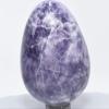 2.4" 165g Purple Lepidolite Egg Polished Natural Lithia Mica Flower Sugilite Gemstone Crystal Mineral Specimen - Brazil + Stand view 1