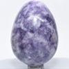 2.3" 180g Purple Lilac Lepidolite Egg Polished Natural Sparkling Lithia Mica Flower Sugilite Gemstone Crystal Mineral Dcor Specimen - Brazil + Stand view 1