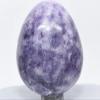 2.3" 180g Purple Lilac Lepidolite Egg Polished Natural Sparkling Lithia Mica Flower Sugilite Gemstone Crystal Mineral Dcor Specimen - Brazil + Stand view 3