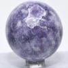 2.3" 180g Purple Lilac Lepidolite Egg Polished Natural Sparkling Lithia Mica Flower Sugilite Gemstone Crystal Mineral Dcor Specimen - Brazil + Stand view 4