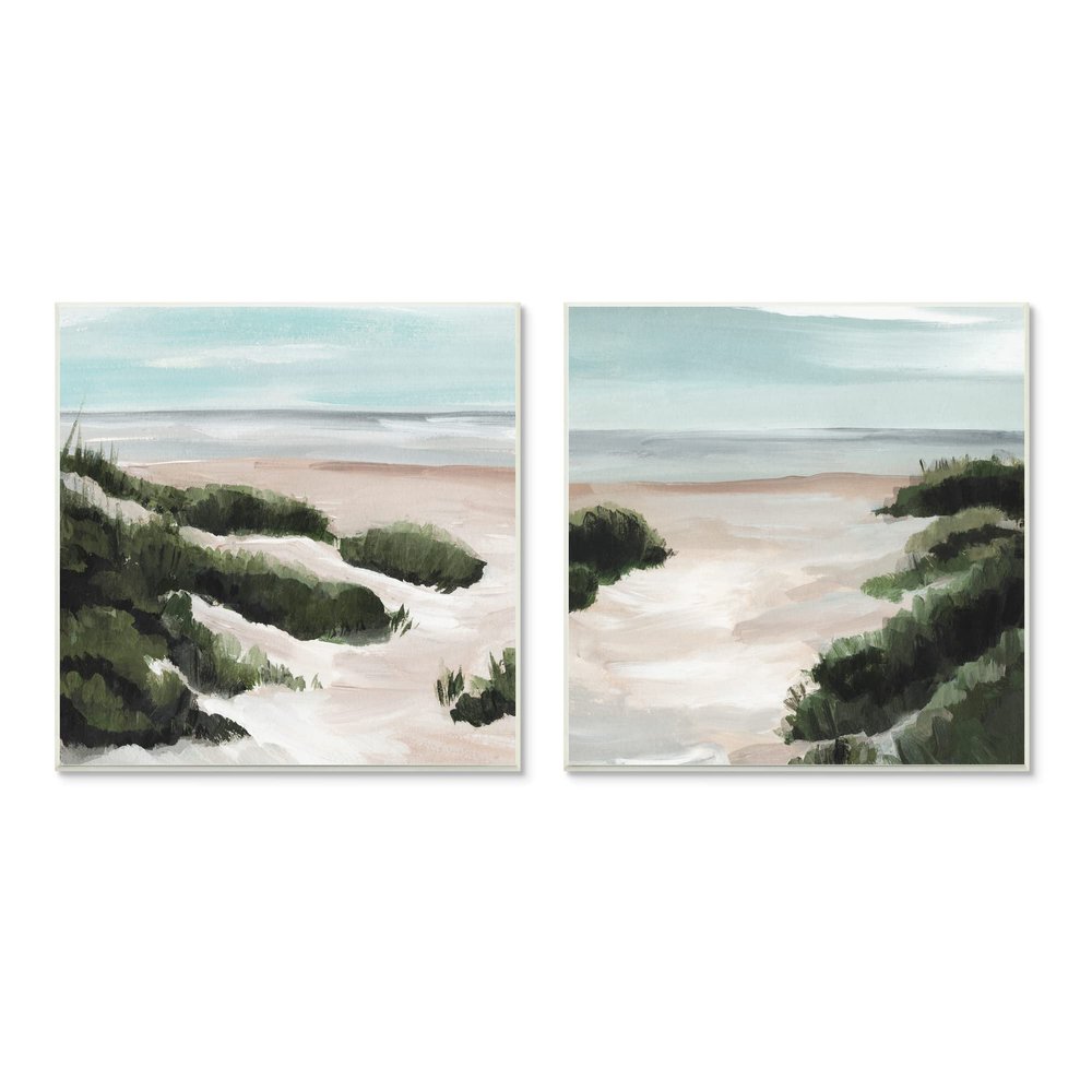 Stupell Industries Tall Grass Sand Dunes Soft Wave Beach Landscape, Design by Annie Warren