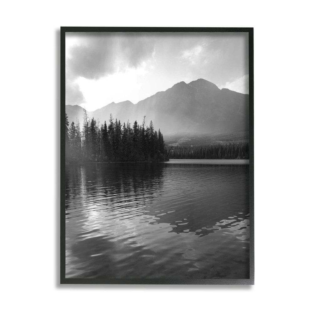Stupell Industries Lakeside Spruce Tree Forest Outdoor Landscape Photography, Design by Daniel Sproul