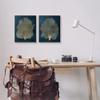Stupell Industries Modern Sea Fan Composition Blue Gold Ocean Plant, Design by Melonie Miller view 2