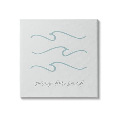 Stupell Industries Pray for Surf Nautical Beach Phrase Tranquil Waves, Design by Daphne Polselli