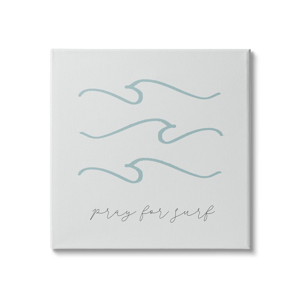 Stupell Industries Pray for Surf Nautical Beach Phrase Tranquil Waves, Design by Daphne Polselli