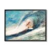 Stupell Industries Female Surfer Riding Barrel Wave Tropical Blue Waters, Design by Ziwei Li view 1