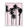 Stupell Industries Tall Palm Tree Silhouettes Soft Tropical Pink Sky, Design by Mia Jensen view 1