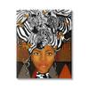 Stupell Industries Abstract Female Portrait Zebra Butterfly Collage Modern Pattern, Design by Sangita Bachelet view 1
