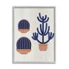 Stupell Industries Modern Cactus Trio Abstract Blue Cacti Potted, Design by Daphne Polselli view 1