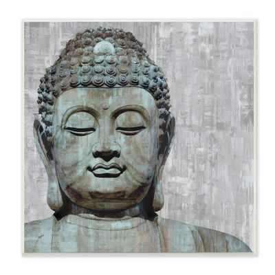 Stupell Industries Buddha Meditating Figure Closed Eyes Concentration, Design by Tom Bray