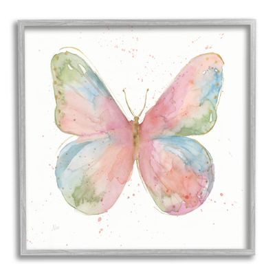 Stupell Industries Children's Spring Butterfly Abstract Watercolor Pattern Wings, Design by Nan