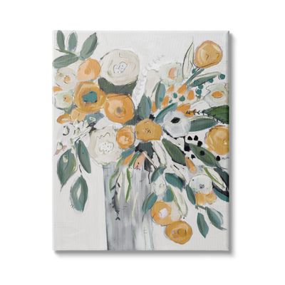 Stupell Industries Lively Orange White Floral Bouquet Abstract Still Life, Design by Krinlox