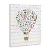 Children's Floral Pattern Hot Air Balloon, 30 x 40 Inch Canvas Wall Art view 2