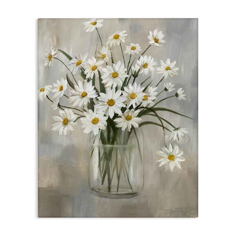 Stupell Industries Potted Daisy Bloom Bouquet, Designed By Nan, 16 x 20, Canvas Wall Art