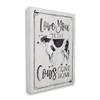 Stupell Industries Love You 'til Cows Come Home Phrase Vintage, Design by Arrolynn Weiderhold view 3