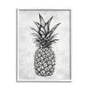 Stupell Industries Bold Pineapple Line Drawing Rustic Pattern Black White, Design by Ziwei Li view 1