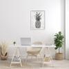 Stupell Industries Bold Pineapple Line Drawing Rustic Pattern Black White, Design by Ziwei Li view 2