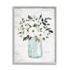 Stupell Industries White Ranunculus Floral Bouquet Blue Canning Jar, Design by Lettered and Lined view 1
