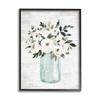 Stupell Industries White Ranunculus Floral Bouquet Blue Canning Jar, Design by Lettered and Lined view 1