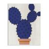 Stupell Industries Modern Prickly Pear Potted Cactus Abstract Blue Succulent, Design by Daphne Polselli view 1