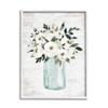 Stupell Industries White Ranunculus Floral Bouquet Blue Canning Jar, Design by Lettered and Lined view 1