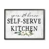 Stupell Industries Self-Serve Kitchen Sign White Flowers 24 Hours, Design by Lettered and Lined view 1