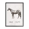 Stupell Industries Hay Girl Funny Horse Pun Vintage Equestrian Portrait, Design by Daphne Polselli view 1