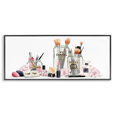'Floral Makeup Collection Still Life'| Framed Giclee Art