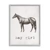 Stupell Industries Hay Girl Funny Horse Pun Vintage Equestrian Portrait, Design by Daphne Polselli view 1