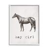 Stupell Industries Hay Girl Funny Horse Pun Vintage Equestrian Portrait, Design by Daphne Polselli view 1