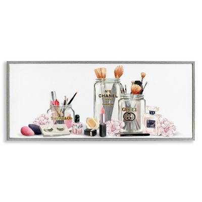 'Floral Makeup Collection Still Life'| Framed Giclee Art