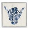 Stupell Industries Abstract Shaka Sign Hand Gesture Blue Geometric Pattern, Design by Daphne Polselli view 1