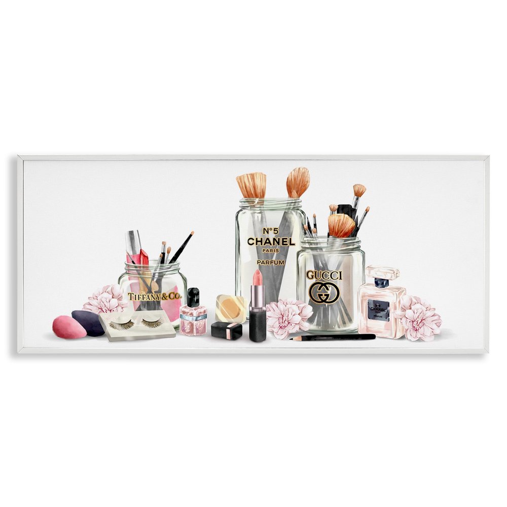 'Floral Makeup Collection Still Life'| Framed Giclee Art