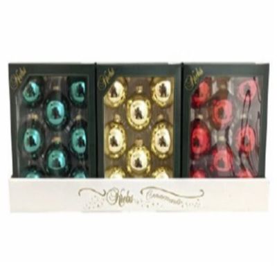 8PK Solid GLS Ornaments