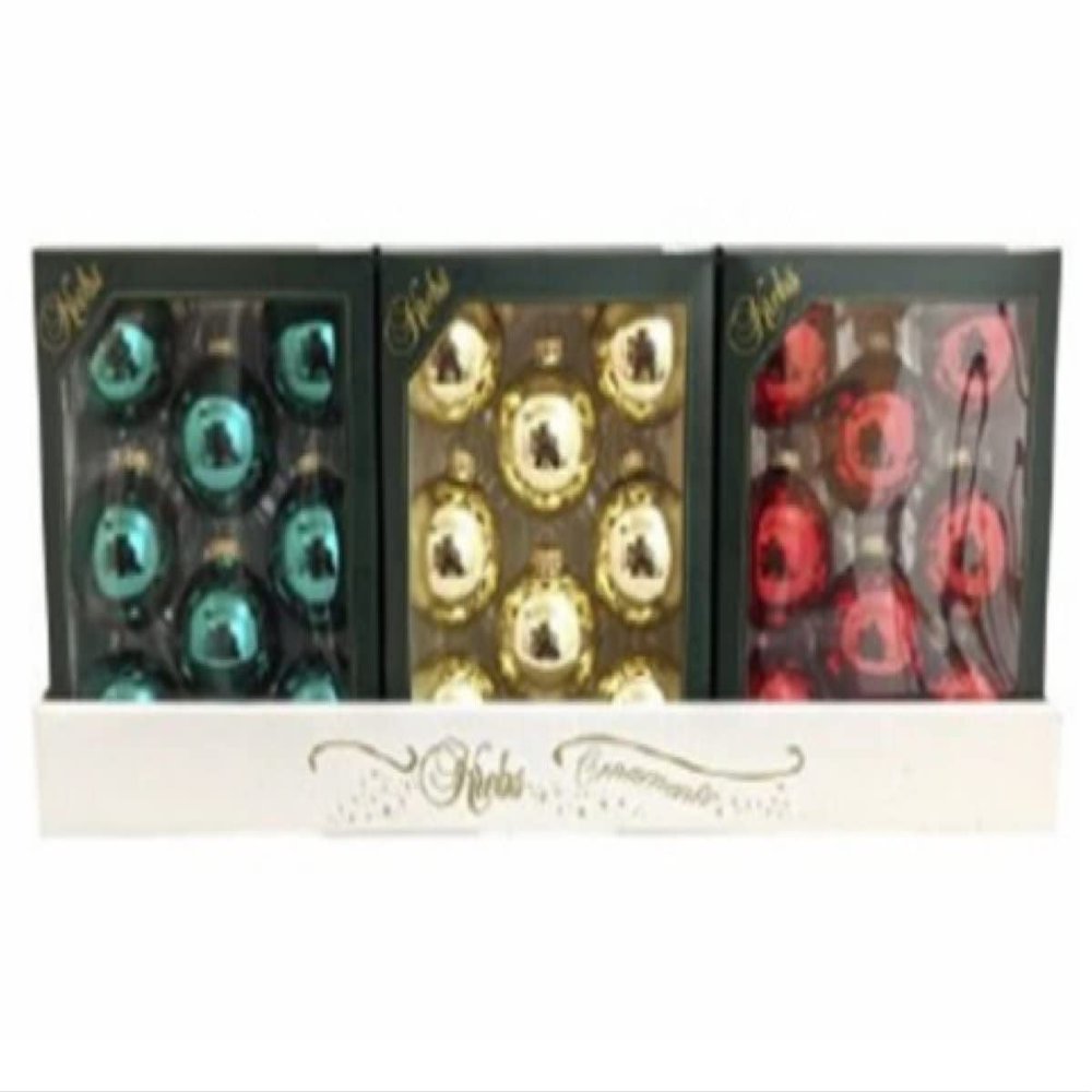 8PK Solid GLS Ornaments