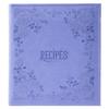 COFICE Recipe Book to Write in Your Own Recipes, 8.5x9.5 Recipe Ring Binder with PU Faux Leather Cover, 4x6 Cards and Tabbed Dividers,Purple view 1