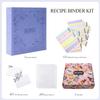 COFICE Recipe Book to Write in Your Own Recipes, 8.5x9.5 Recipe Ring Binder with PU Faux Leather Cover, 4x6 Cards and Tabbed Dividers,Purple view 2