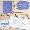 COFICE Recipe Book to Write in Your Own Recipes, 8.5x9.5 Recipe Ring Binder with PU Faux Leather Cover, 4x6 Cards and Tabbed Dividers,Purple view 4