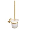 Toilet Bowl Brush Toilet Brush and HolderHousehold Stainless Steel Toilet Bowl BrushWall-Mounted Bathroom Set No Dead Corner Toilet Scrub Brush Remove Stains (Color : Gold) view 1