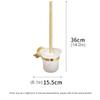 Toilet Bowl Brush Toilet Brush and HolderHousehold Stainless Steel Toilet Bowl BrushWall-Mounted Bathroom Set No Dead Corner Toilet Scrub Brush Remove Stains (Color : Gold) view 2