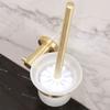 Toilet Bowl Brush Toilet Brush and HolderHousehold Stainless Steel Toilet Bowl BrushWall-Mounted Bathroom Set No Dead Corner Toilet Scrub Brush Remove Stains (Color : Gold) view 4