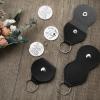 3 Pieces A Little Pocket Hug Tokens Keepsake Those We Love Don't Go Away Sympathy Quotes Stainless Steel Coin Sign Double Sided Silver Tokens with 3 Pieces Black PU Leather Key Chains for Memorial view 3