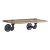 Acme Brantley Wooden Wall Rack with 1 Shelf in Oak and Sandy Black view 1