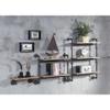 Acme Brantley Wooden Wall Rack with 1 Shelf in Oak and Sandy Black view 4