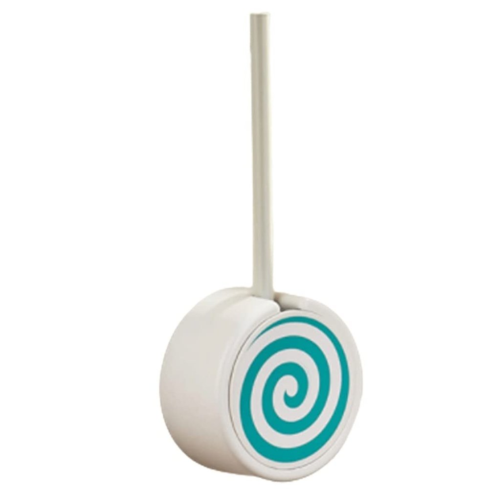 Toilet Bowl Brush Toilet Brush and Holder for BathroomWall-Mounted Toilet Bowl BrushRound Flexible Toilet Scrub Brush with Self Closing Lid Remove Stains (Color : Green)